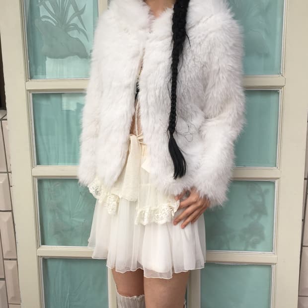 Fake fur hood jacket