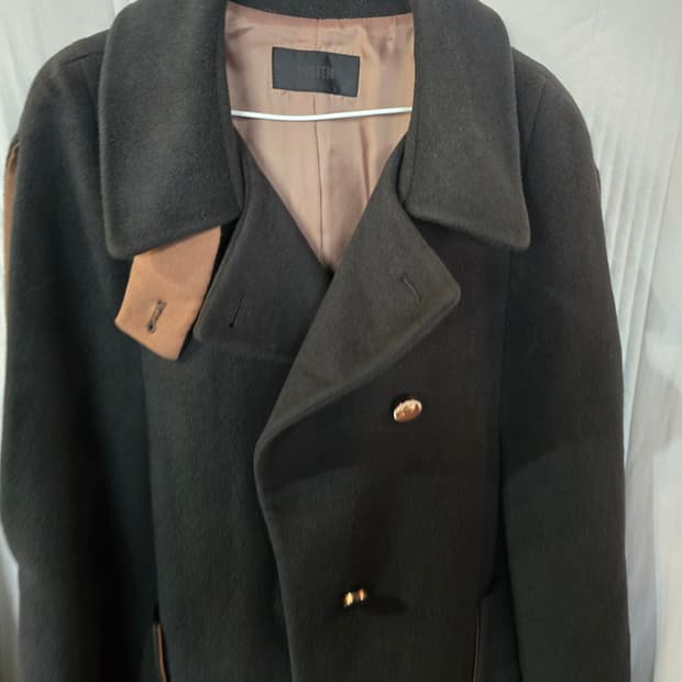 SYSTEM 시스템 더블 브레스트 오버핏 코트