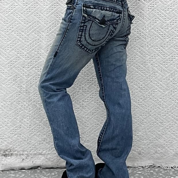 트루릴리전 빌리슈퍼티 Y2K 락시크 데님팬츠 28인치 C09968