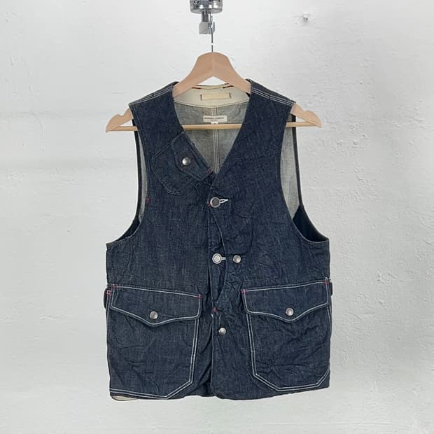 엔지니어드 가먼츠 업랜드 트래블러 유틸리티 포켓 데님 베스트 사이즈 S