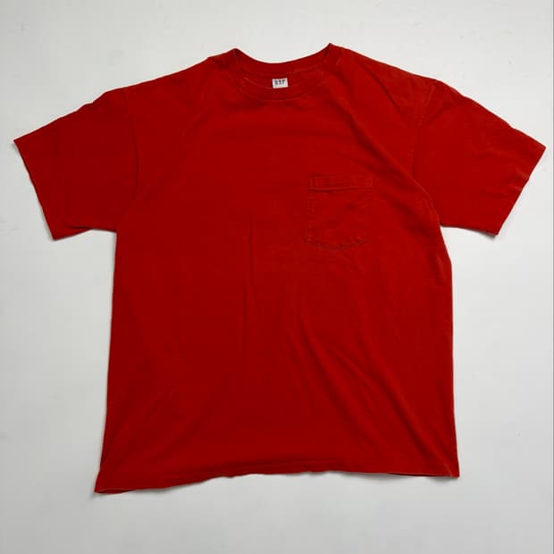 90s Gap Pocket Tee (orange)
