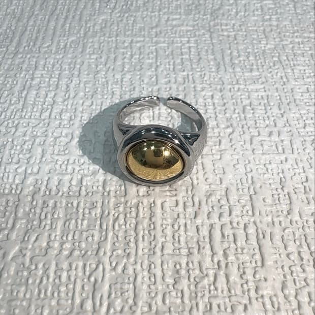 vintage pumpkin gold bold ring