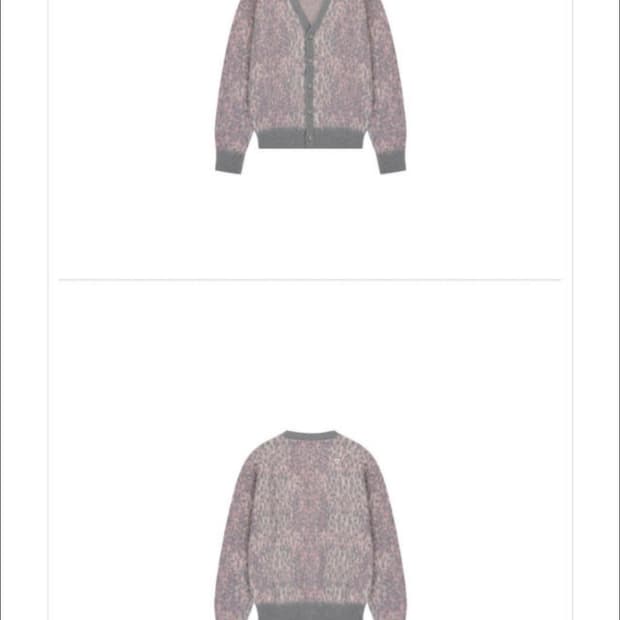 ASIF CALIE LEOPARD KNIT CARDIGAN PINK CA