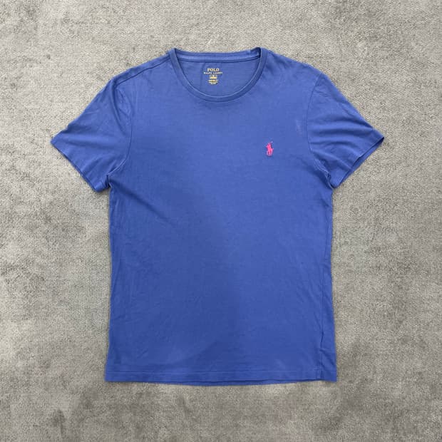 S 폴로 랄프로렌 블루 반팔 티셔츠