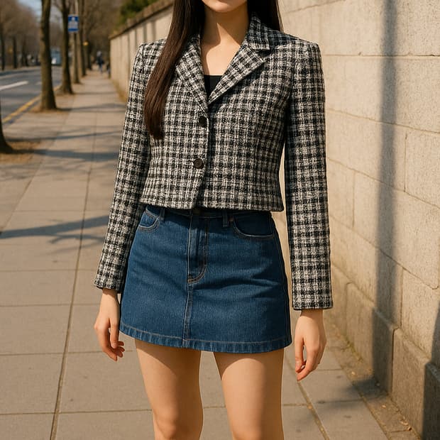 에잇세컨즈 8SECONDS  트위드 자켓_M