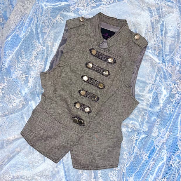 Vintage napoleon jacket 나폴레옹 베스트 자켓 그레이 
