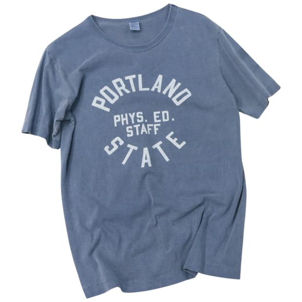 빔즈 빈티지 가공 포틀랜드 스테이트 칼리지 프린트 티셔츠 (M)