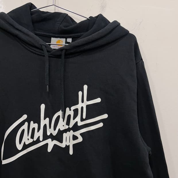 칼하트 WIP 로컬 헤비코튼 빅로고 후드티