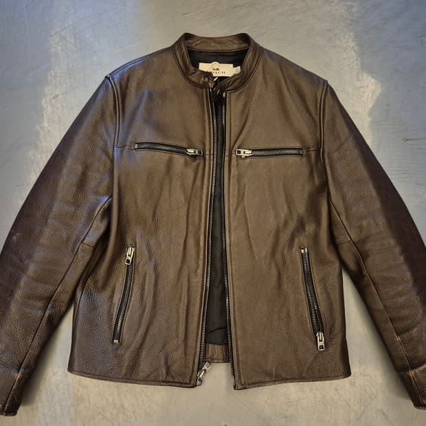 COACH 소가죽 라이더 자켓