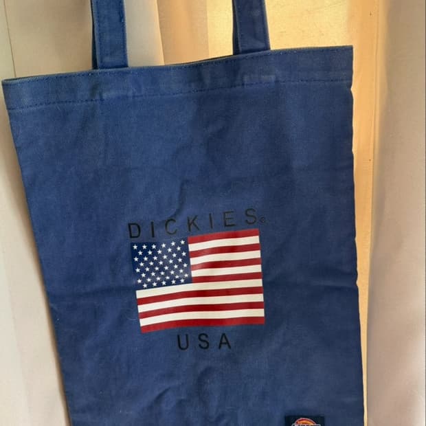 디키즈 USA 성조기 네이비 데님 토트백 에코백