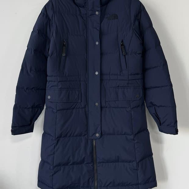 노스페이스 구스 롱 패딩코트