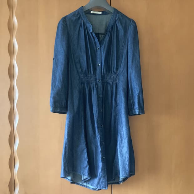 Vintage denim layered dress