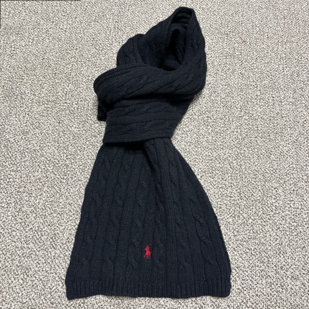 [택포,울20] 폴로 랄프로렌 꽈배기 이태리 머플러 목도리 [A+]