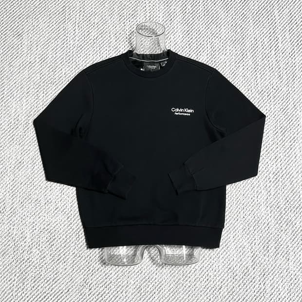 [S] Calvin 캘빈클라인 우먼즈 퍼포먼스 블랙 맨투맨