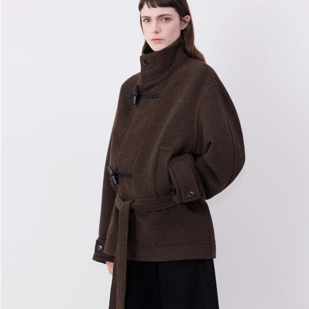 르메르 울 숏 배스로브 더플 코트 24FW 브라운