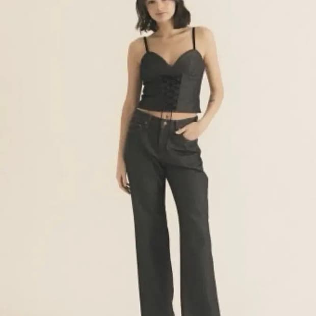 쓰리타임즈 pink raw 데님 S 세트