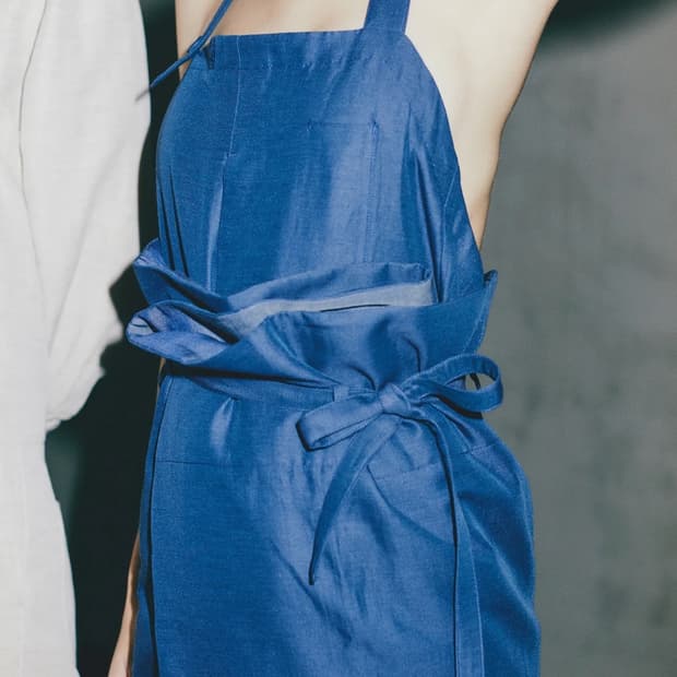 MAISON EUREKA #303 Sarong Apron(black)