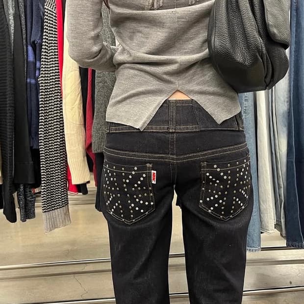 스컬프터 로우라이즈 데님 S (제니착용) Union Jack Engine