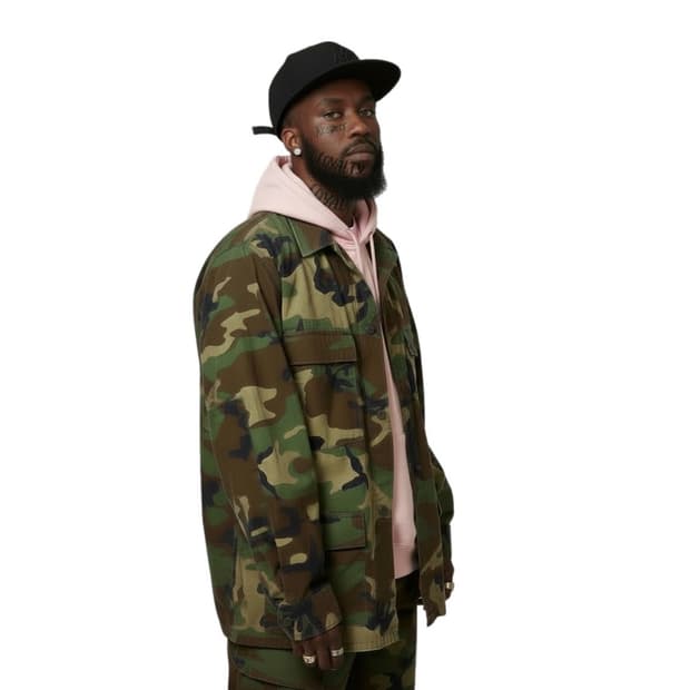 미군 OG  멀티포켓 카모플라쥬 오버핏 셔츠