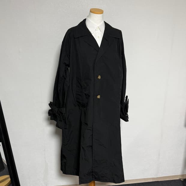 새상품 23ss 타오 꼼데가르송 리본 슬리브 트렌치코트 m