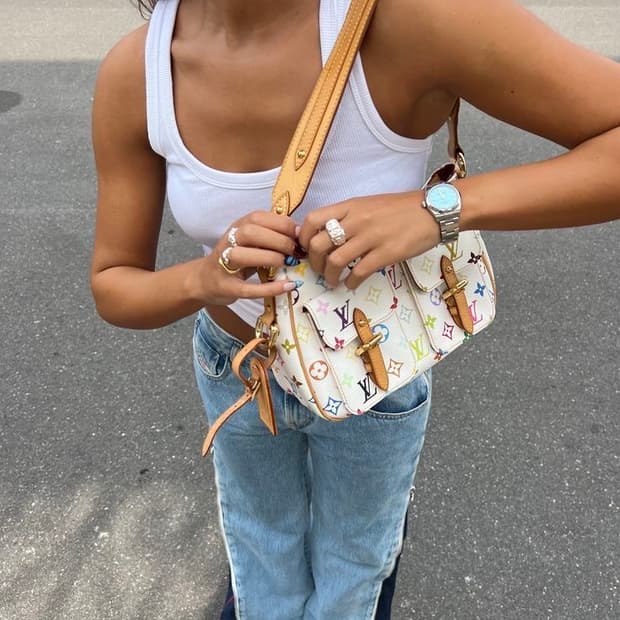 Louis Vuitton 루이비통 멀티컬러 롯지 숄더백 상태A+