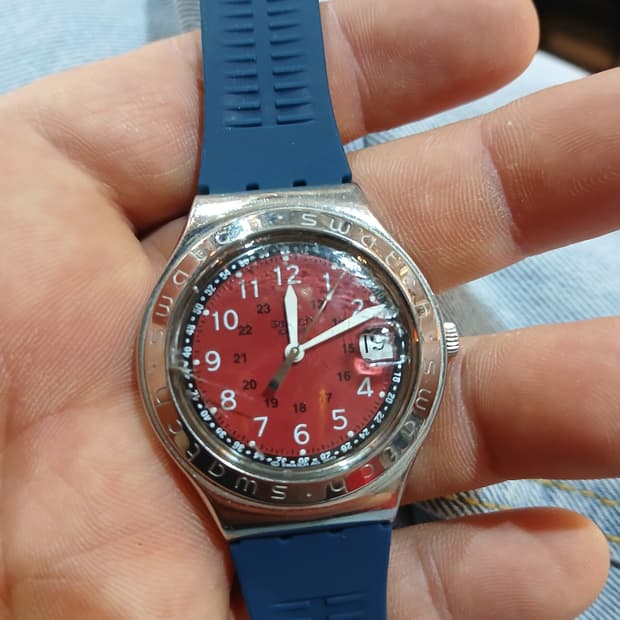 03년 빈티지 스와치 아이러니 쿼츠 시계