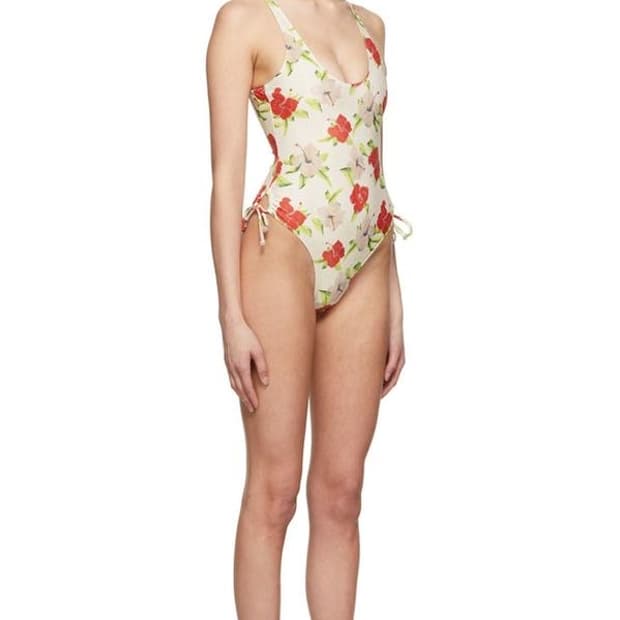 GANNI flower swimsuit 가니 수영복