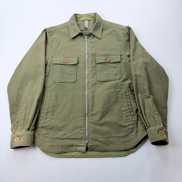 언어펙티드 퍼티그 올리브색상 셔츠자켓