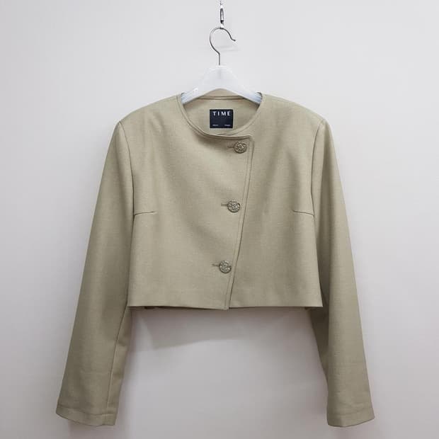 한섬 타임 2022 버트 크롭 자켓 F사이즈