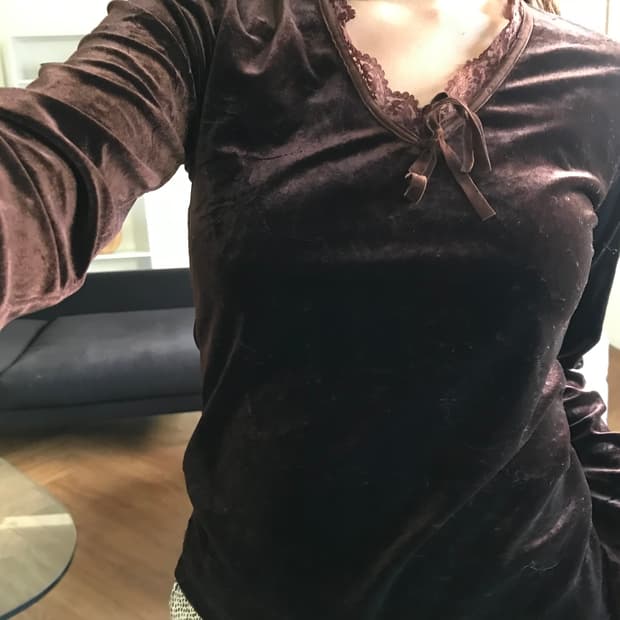 vintage velvet lace top