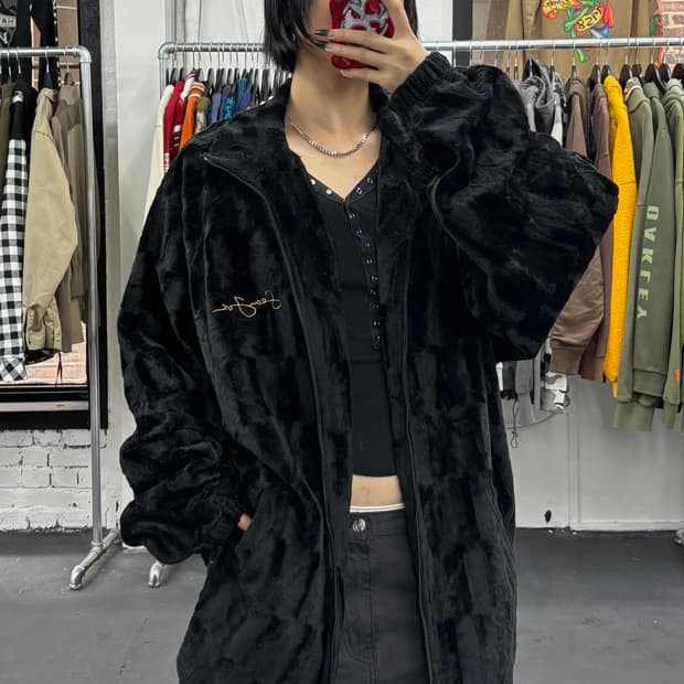 Sean john 션 존 벨루어 오버핏 자켓