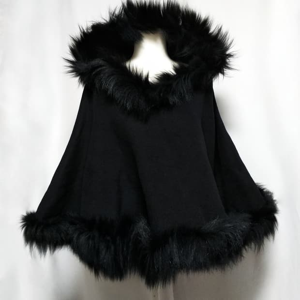 빈티지망토 판쵸 쿠로미 케이프 대장 y2k 공겜여주 양산형지뢰계 로리타