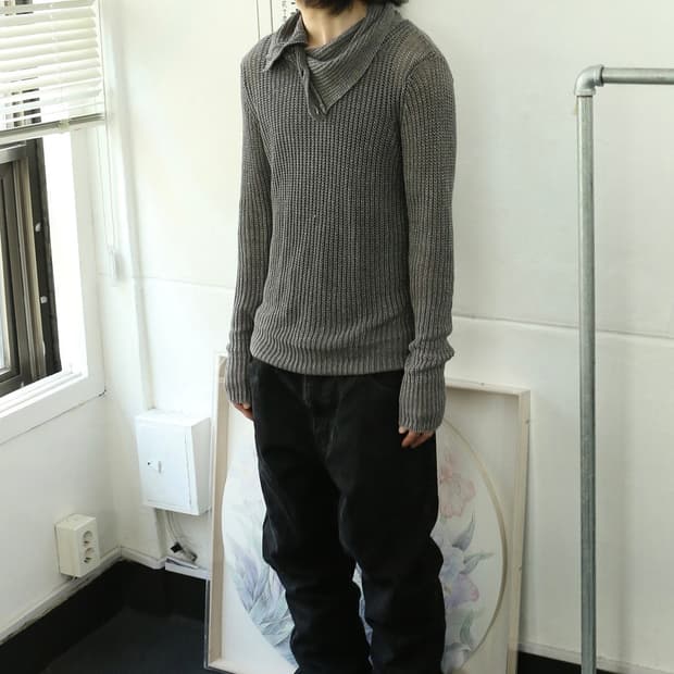 올세인츠 하이넥 니트
