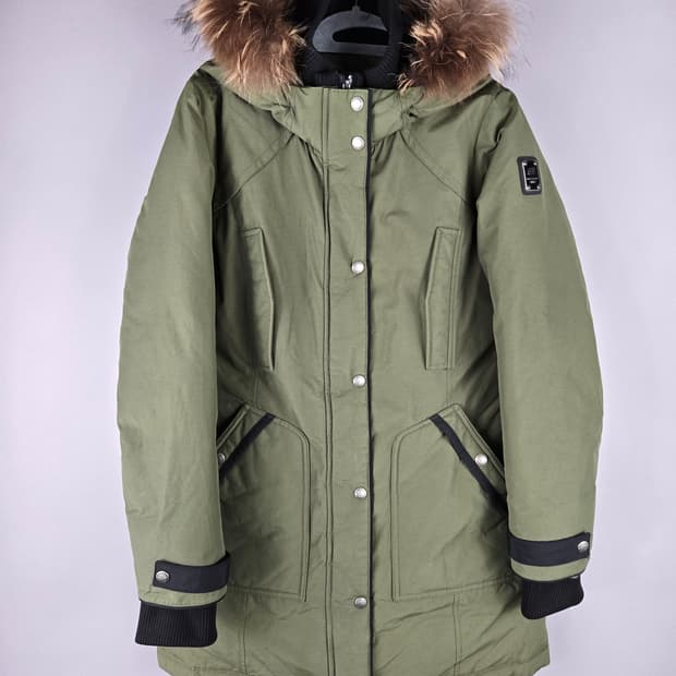 [무료배송]스케쳐스 95 여성 라쿤퍼 덕 다운 야상 패딩 점퍼