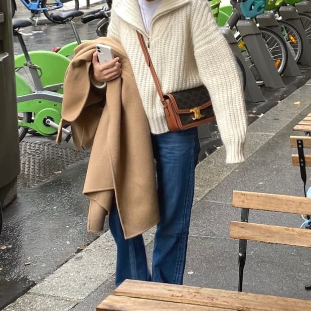 바쉬 오버사이즈 풀오버 블랑 에크루 아이보리 바앤쉬