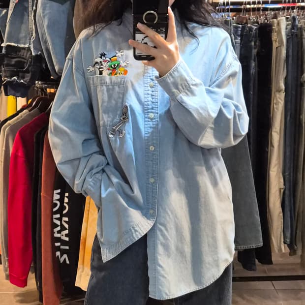 [NO.9] 워너브로스 스튜디오 루니툰 데님셔츠