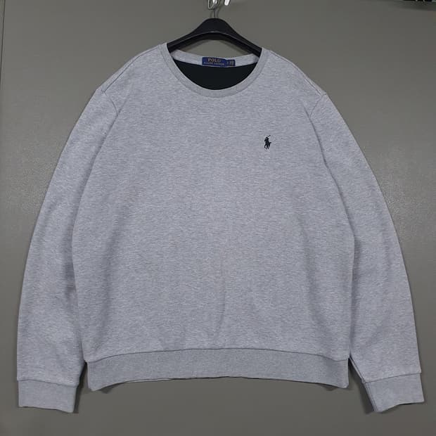 실측 XL) 폴로 랄프로렌 신형 포니 기모 맨투맨 스웻셔츠 그레이