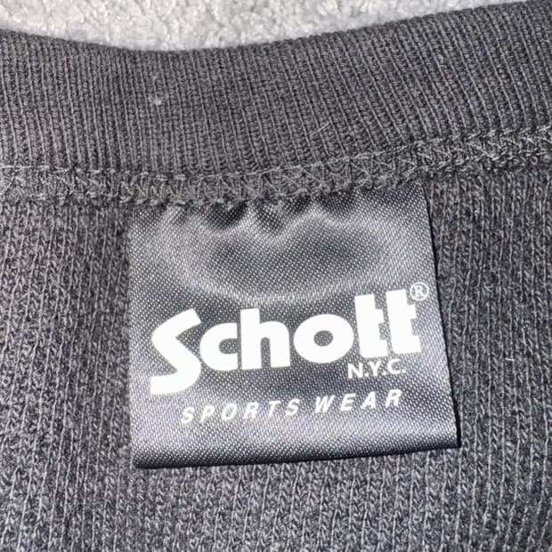 schott 저지 티셔츠 블랙 엑스라지