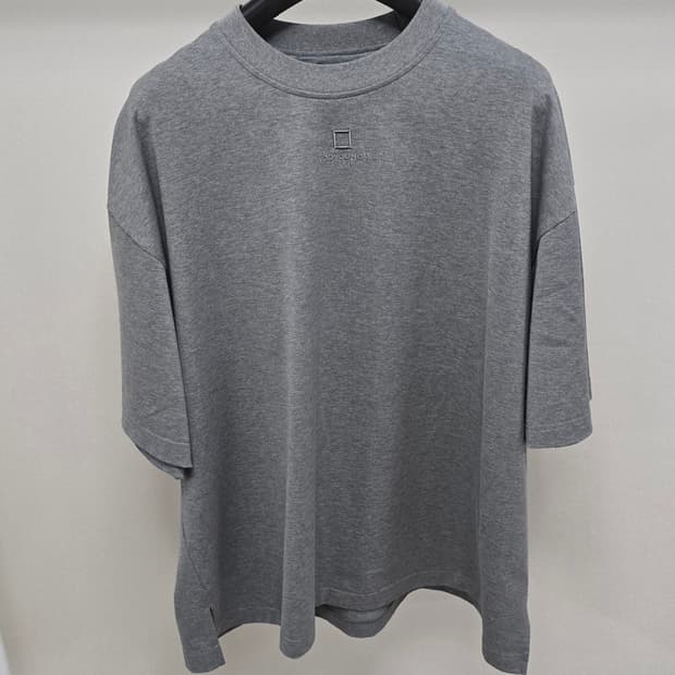 25ss 우영미 로고 코튼 오버핏 반팔 티셔츠 그레이 50사이즈 판매