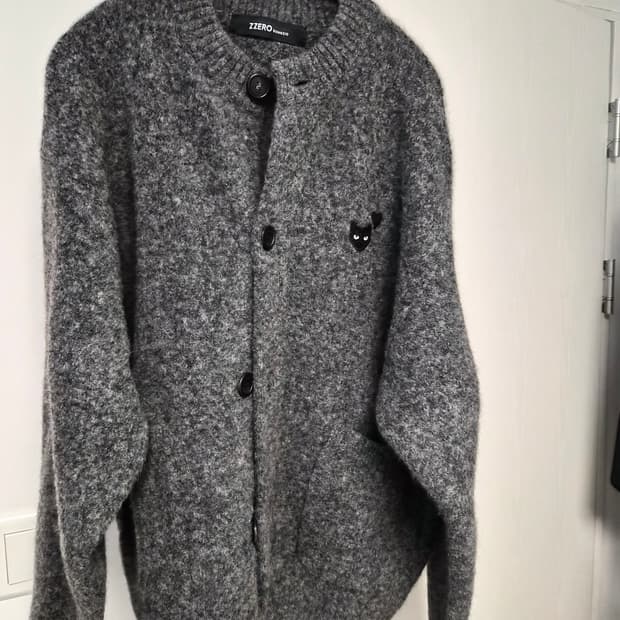 송지오 지제로 모헤어 가디건 차콜 S