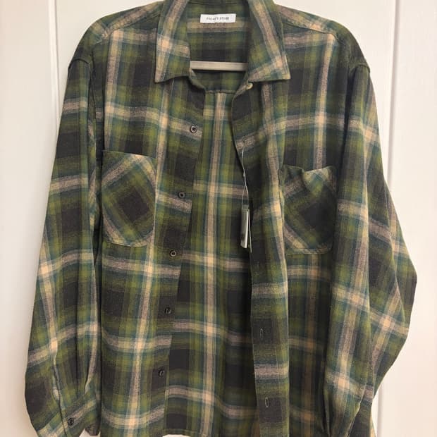 [새상품] 프릭스스토어 그린 체크 셔츠