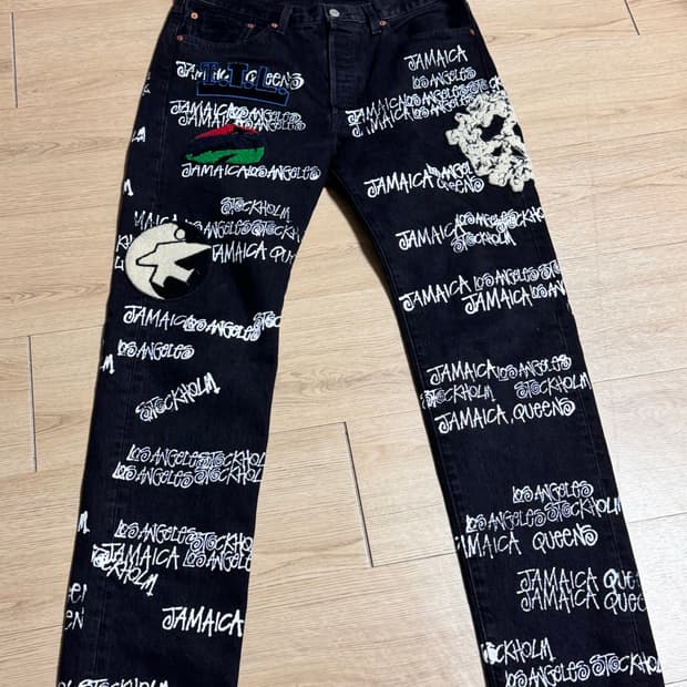 [33]스투시x아워레가시x데님티어스 TTL 501 블랙진