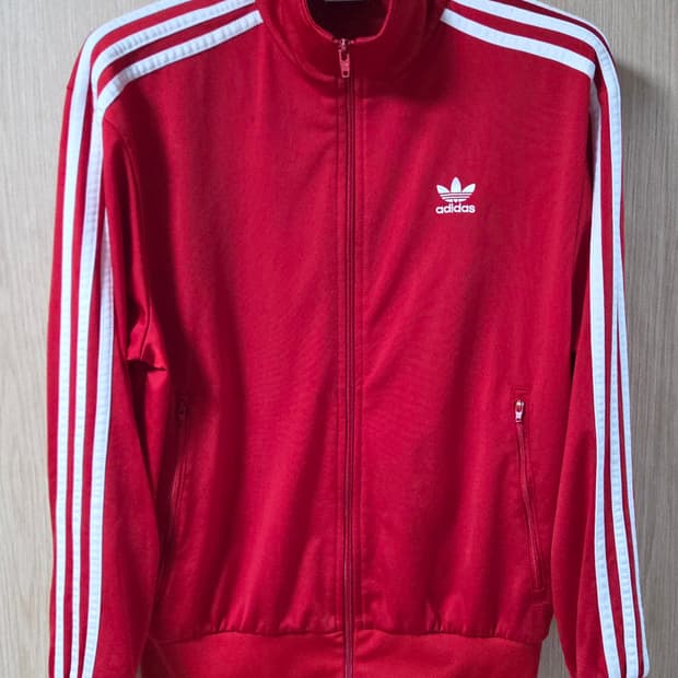 (착샷) 아디다스 파이어버드 져지 트랙탑 레드