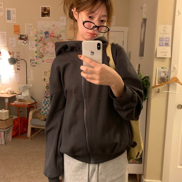 보우아카이브 oversized hoodie zip-up