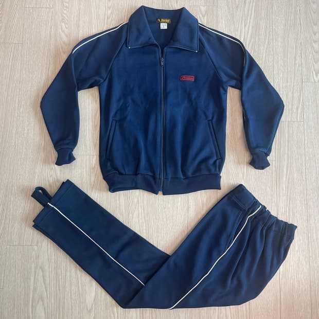 실버호크 스포츠 90s 올드 트랙탑 져지 셋업 1990 네이비