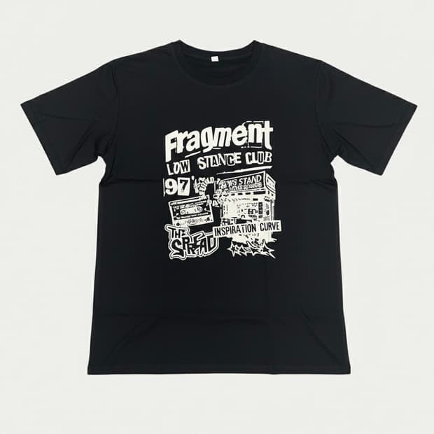 Fragment 그래픽 반팔 여성 티셔츠 블랙 (새상품)