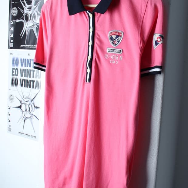 W(L-XL) 보그너 반팔 카라 티셔츠 골프 기능성 핑크-H30375