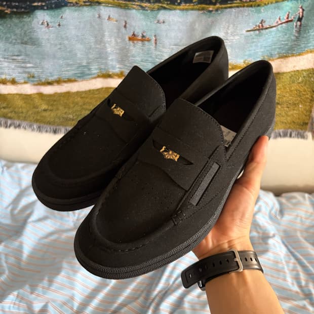 리복 클럽c 로퍼 스웨이드 블랙 285