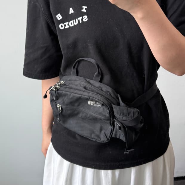 노스페이스 블랙 힙색