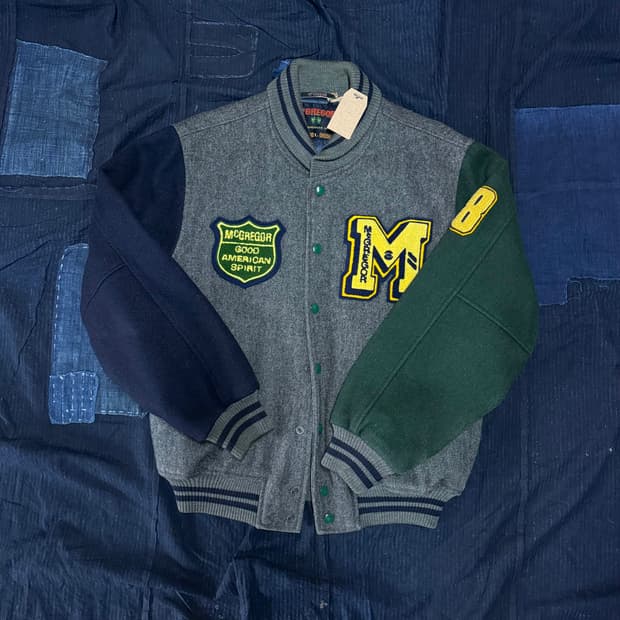 맥그리거 패치 바시티자켓 L